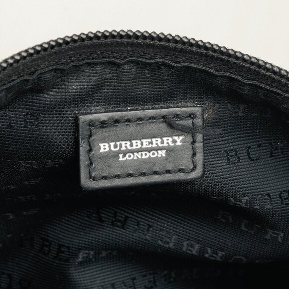 Burberry House Check Coated Canvas Leather-Trim Pouch - Picture 9 of 10